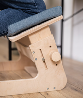 Chaise de travail moderne réglable pour lire et s'asseoir en position accroupie, chaise à genoux en bois avec coussin