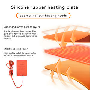 Chauffe-plaque électrique en silicone UL conforme 24V/28.8W, équipement d'élevage de poulets en gros, bande chauffante en silicone - Product Image 6