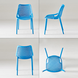 Chaises <span class=keywords><strong>de</strong></span> salle à manger en plastique PP colorées <span class=keywords><strong>avec</strong></span> <span class=keywords><strong>accoudoirs</strong></span>, empilables et fonction <span class=keywords><strong>de</strong></span> refroidissement <span class=keywords><strong>pour</strong></span> la maison, le bureau, le bar à domicile, le parc ou la salle <span class=keywords><strong>de</strong></span> sport - Product Image 5