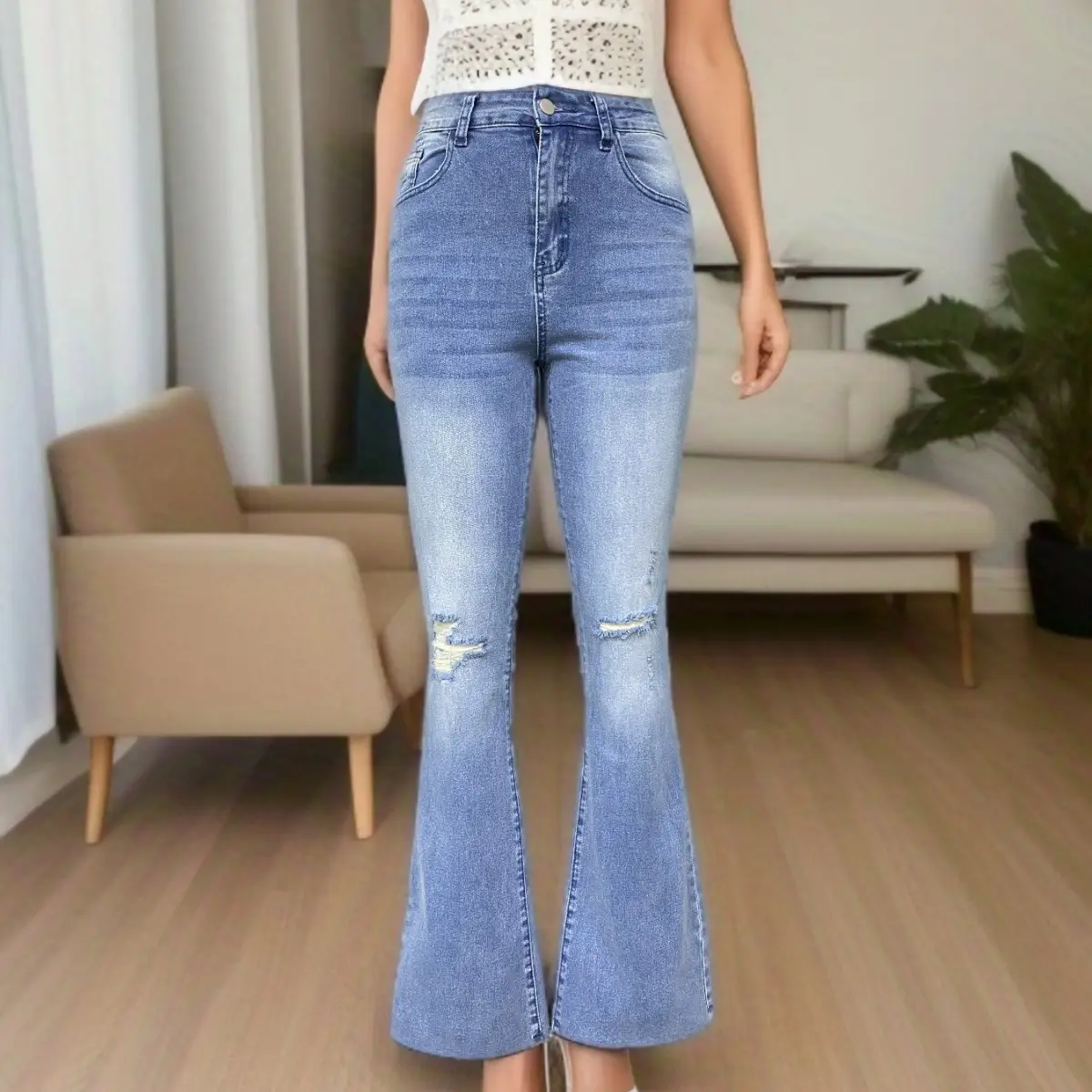 Calça jeans feminina Skinny Jeans para mulheres, novidades em vendas, calças jeans plus size personalizadas da Amazon