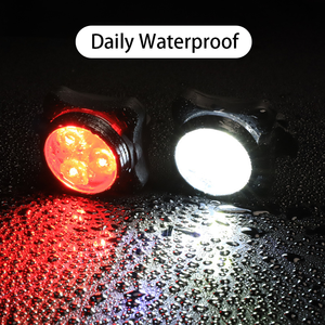 Ensemble de feux de vélo à LED alimentés par batterie pour le <span class=keywords><strong>camping</strong></span>, phare avant et feu arrière, étanche et lumineux - Product Image 3