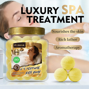 Bombes de bain <span class=keywords><strong>parfum</strong></span>ées <span class=keywords><strong>N5</strong></span> en marque propre, 30 g x 30 pièces, huile essentielle naturelle, 100 % à base de plantes, boules de bain SPA, coffret cadeau - Product Image 3