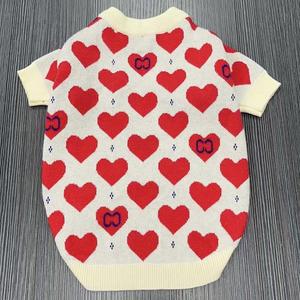 Suéter de Lana Tejido para Mascotas, Ropa para Perros Pequeños y Gatos, Estampado de Corazón Grande, Estilo de Dibujos Animados a Rayas, para el Día de San Valentín, Invierno y Primavera - Product Image 3