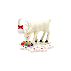 Figura <span class=keywords><strong>de</strong></span> Reno Navideño con Base <span class=keywords><strong>de</strong></span> Copo <span class=keywords><strong>de</strong></span> Nieve - Artesanía <span class=keywords><strong>de</strong></span> Resina Personalizada, Reno Hecho a Mano con Campana en el Cuello para Decoración Rústica - Product Image 4