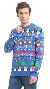 Maglione natalizio da uomo con Pullover acrilico con Logo personalizzato