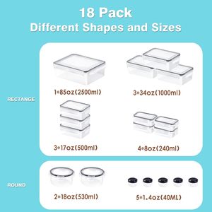 Pcs Bpa-free Strong Lid Sealed <b>Box</b> Set Plastic <b>Lunch</b> Storage Container Transparent Kitchen Food Kitchen Organizers - Product Image 3