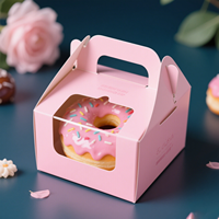 Conception Personnalisée Logo Eco Friend Impression de Qualité Alimentaire Pliable Gâteau Alimentaire Cookie Pain Pâtisserie Donut Macaron Boîtes d'Emballage en Papier