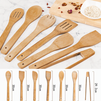 Ensemble d'ustensiles de cuisine 6/7 pièces : cuillère, spatule, lève-plat, cuillère ajourée, fourchette – Kit d'outils de cuisine avec boîte cadeau pour la maison