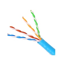 Cable Ethernet UTP Cat5e Azul de 305m (1000 pies) para Interiores, 24 AWG, 4 Pares, 8 Hilos, Revestimiento de PVC, Cable LAN POE