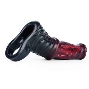 NNSX Horse Penis Sleeve Dick Extender Reusable Condom Hollow Horse <b>Dildo</b> Sleeve Delay Ejaculation Penis Extender Sex Toys - Product Image 1