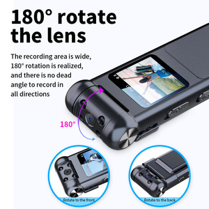 กล้องขนาดเล็ก 1080P เลนส์หมุนได้ 180 องศา พร้อมอินฟราเรดมองเห็นในเวลากลางคืน เครื่องบันทึกเสียงดิจิตอลแบบปากกา - Product Image 1