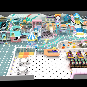 Indoor Playground Equipment One-stop Service Commercial Indoor <b>Trampoline</b> Park Macaron Naughty Castle Playground Indoor for Kids - Product Image 1