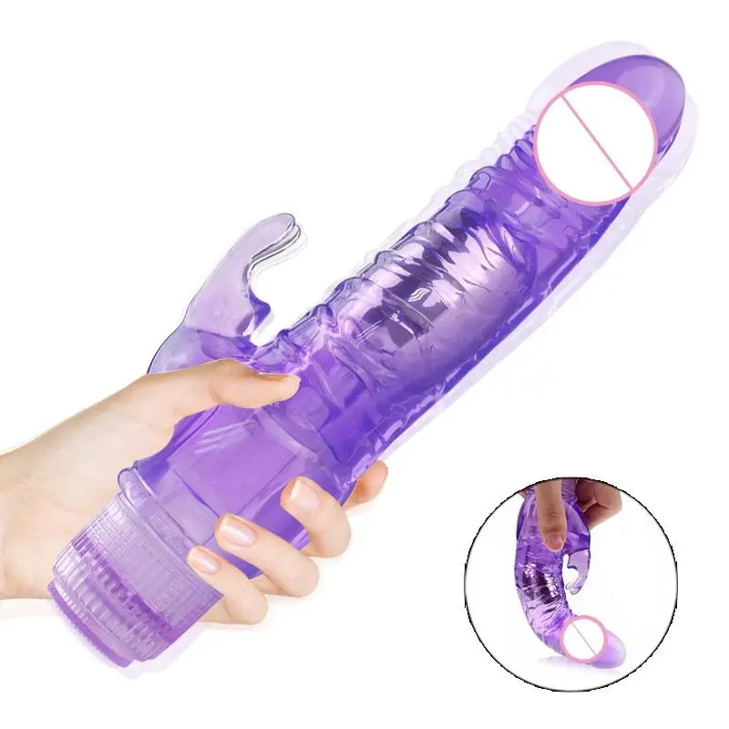 GF Multispeed kristal yapay penis vibratör tavşan vibratör kadın mastürbasyon büyük G spot Dildo klitoris stimülatörü seks oyuncak kadınlar için