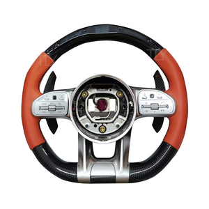 Volante de Fibra de Carbono LED para Mercedes Benz C217 W221 W222 S63 C63 GLA45 C43 SLC <span class=keywords><strong>43</strong></span> R172 <span class=keywords><strong>AMG</strong></span> W205 <span class=keywords><strong>CLA</strong></span> GLA 45 Class - Product Image 1