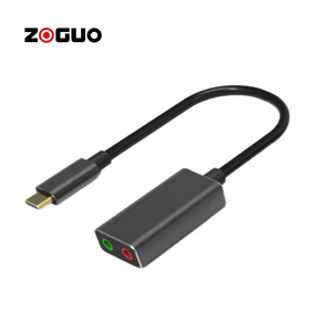 Type-C, внешняя стерео звуковая карта, аудиоадаптер, разъем для наушников и аудиоразъем для игровых динамиков ПК - Product Image 1