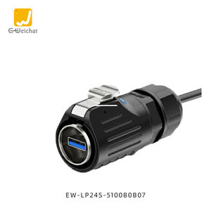 E-weichat LP24 USB 3.0 yüksek hızlı veri USB kablosu konektörü IP68 su geçirmez dairesel USB portu fiş konnektörü - Product Image 5