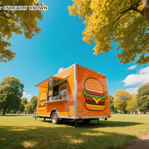 OEM Wholesale Customized Truck Multifumctional <b>Square</b> Hamburger Mobile Kitchen Food Trailer - Product Image 5