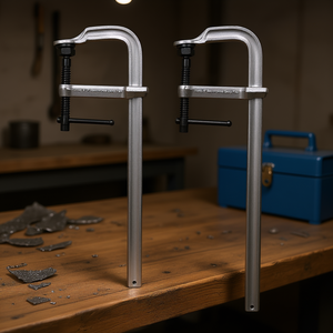 Pince en F robuste de 24 po x 5 1/2 po avec coussinet pivotant amovible pour applications de soudage, paquet de 2 - Product Image 2