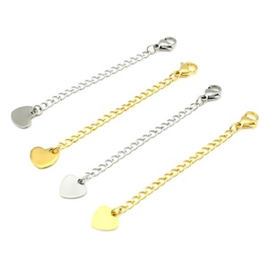 Pendentif en forme de cœur en acier inoxydable pour sacs, accessoires de bijoux, bracelets et colliers DIY, breloques unisexes tendance, couleur or et argent - Product Image 5