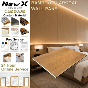 Panneaux muraux en PVC avec placage de <span class=keywords><strong>bois</strong></span> et charbon de bambou pour la décoration intérieure, résistants au feu, en bambou et fibres de <span class=keywords><strong>bois</strong></span>, pour hôtels - Product Image 1