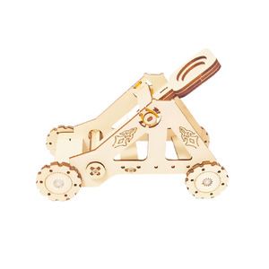 <span class=keywords><strong>STEAM</strong></span> Jouet éducatif scientifique multi-matériaux fait main, mini-<span class=keywords><strong>jeu</strong></span> de siège, puzzle 3D en bois, catapulte ballista pour les 7-24 mois - Product Image 2