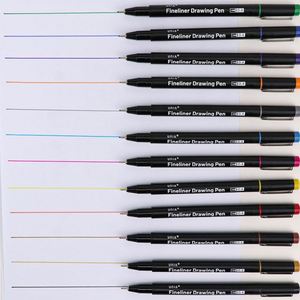 Set of 12 Fine Point Colored Pens Markers and Fineliner Pen for Planner Art <b>Drawing</b> Note Taking and Calendar-Packaged Loosely - Product Image 1