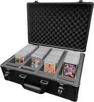 Boîte de rangement pour cartes à collectionner à 4 rangées, pour cartes sportives, cartes de baseball, cartes gradées, SGC