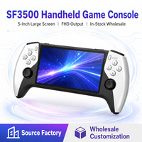 Vente flash SF3500 Plus, console de jeu portable avec écran de 5 pouces, résolution 854*480, avec 2 manettes, prise en charge de la sortie TV, plus de 21000 jeux