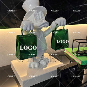 Venta al por mayor directa: Escultura de Pato <span class=keywords><strong>Donald</strong></span> pintada a mano, Escultura de Scrooge McDuck para bolso, Escultura Pop Art de Dagobert Duck para galería - Product Image 4