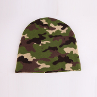 Chapeau d'hiver tricoté de haute qualité avec logo jacquard personnalisé, motif camouflage, chaud, unisexe, streetwear, style Y2K, bonnet skull