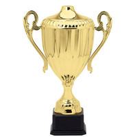 Trophée en métal de grande taille fait main pour les champions sportifs d'assurance, avec logo et emballage personnalisés
