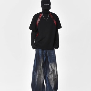 Camiseta sin mangas para hombre, negra, de alta gama, estilo vintage, cuello redondo, corta, moderna, fresca, holgada y versátil para verano. - Product Image 3