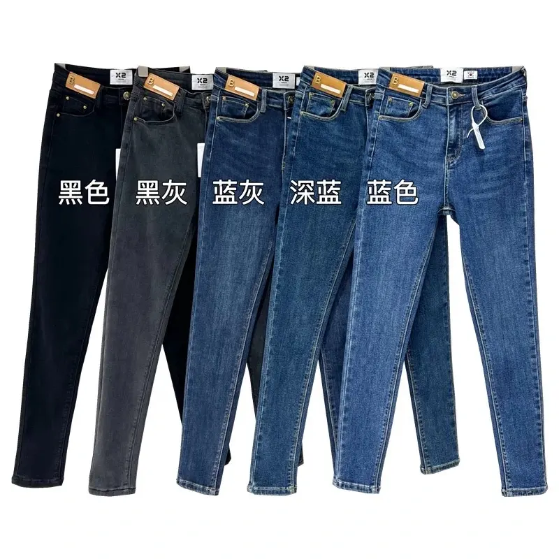 Calças jeans femininas de cintura alta lápis elástico calças casuais justas jeans elástico atacado de fábrica