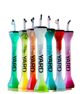 Haltères en plastique multicolores personnalisées, tasses en verre de jardin, cannette de bière à long cou pour kits de fournitures de fête jetables - Product Image 1