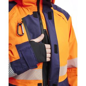 BLAKLADER - 443619875389XXXL Women’s <b>Hi</b>-<b>Vis</b> Shell <b>jacket</b> <b>Orange</b>/Navy blue - EAN 7330509865019 <b>HI</b>-<b>VIS</b> WORKWEAR - Product Image 5