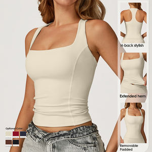 Женская Спортивная дышащая компрессионная майка для тренировок - Product Image 2