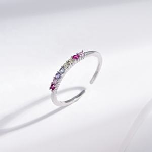 Prix de gros, bagues empilables en argent sterling 925 plaqué or, petites, pour femmes, design unique, vintage, pas chères, vente en gros - Product Image 4