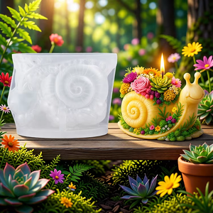 Relief Flower Snail Silicone <b>Candle</b> <b>Mold</b> Reusable Casting Mould For DIY Aromatherapy <b>Candle</b> Gypsum Craft Home Decor - Product Image 1