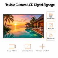 Pantalla de Video Vertical LCD de 55 Pulgadas con Diseño de Cero Distancia para Uso en Elevadores, Habilitada para SDK, Software CMS Gratuito para Señalización Digital
