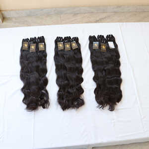 Factory Indian Temple Paquete de extensiones de cabello humano Proveedores de cabello crudo Cabello humano virgen natural sin procesar - Product Image 4