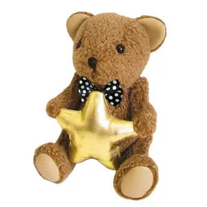 Custom Cartoon Cute Bear Soft Toy Birthday Gift for Children Stuffed Animal Plush Toy Kids Cotton Fabric Unisex Teddy Bear Shape