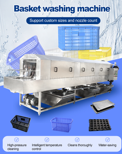 Commercial Basket Cleaning Washing Equipment Bake Cake <b>Pan</b> Shopping Basket Plastic Pallet Turnover Basket Machine Price - Product Image 2