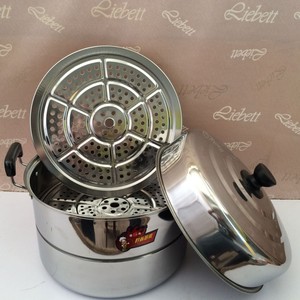 Stainless Steel Double Layer <b>Steamer</b> 24-40Cm With Lid For Gas And Induction Cookers Household Multi Layer <b>Steamer</b> Pot - Product Image 2