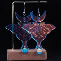 2025 boucles d'oreilles Laser nouveau UV imprimé papillon bijoux papillon personnalité coupe personnalisée acrylique pour les femmes mignon Animal boucles d'oreilles FS