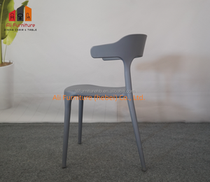 Fauteuil monobloc moderne et coloré en PP avec design épuré et accoudoirs colorés, chaise de salle à manger minimaliste pour la maison, le café et le bureau - Product Image 4