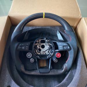 Yld พวงมาลัยคาร์บอนไฟเบอร์ปลอมแปลงสำหรับรถ <span class=keywords><strong>Audi</strong></span> A4 B9 A5 A3 S4 S5 RS4 RS5 2017 2018 2019 2020 2021 <span class=keywords><strong>2022</strong></span> - Product Image 5