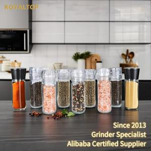 Vente <span class=keywords><strong>en</strong></span> gros de petites bouteilles carrées <span class=keywords><strong>en</strong></span> verre transparent de 120 ml/4 oz pour l'emballage du sel, du poivre et des épices avec un bouchon broyeur <span class=keywords><strong>en</strong></span> plastique - Product Image 5