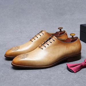 Zapatos Formales de Negocios para Hombre, de Piel Vacuna, Hechos a Mano, Estilo Oxford Británico, con Cordones, Antideslizantes, Transpirables y Ligeros para Oficina - Product Image 3