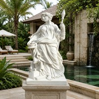 Statue de Musée en Marbre Blanc Néo-Classique Sur Mesure - Sculpture Finie à la Main de Qualité Supérieure pour Projets Haut de Gamme
