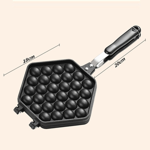 可持续家用铸铁鸡蛋煎锅章鱼烧机鹌鹑蛋模具虾烤盘 - Product Image 2